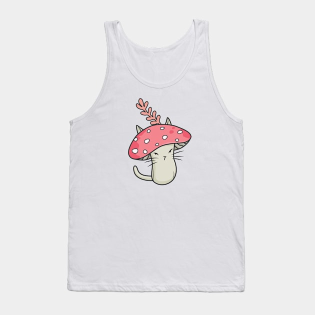 Pink amanita catshroom Tank Top by runcatrun